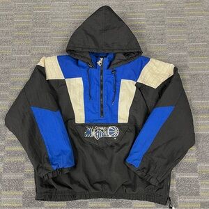 Vintage Orlando Magic Starter Jacket Mens Medium Pullover Hooded Basketball 90s